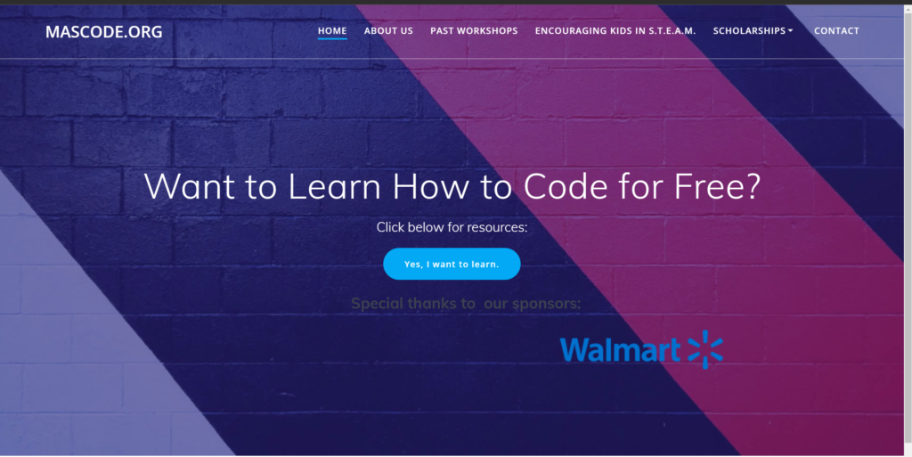 Mascode Website Screenshot image